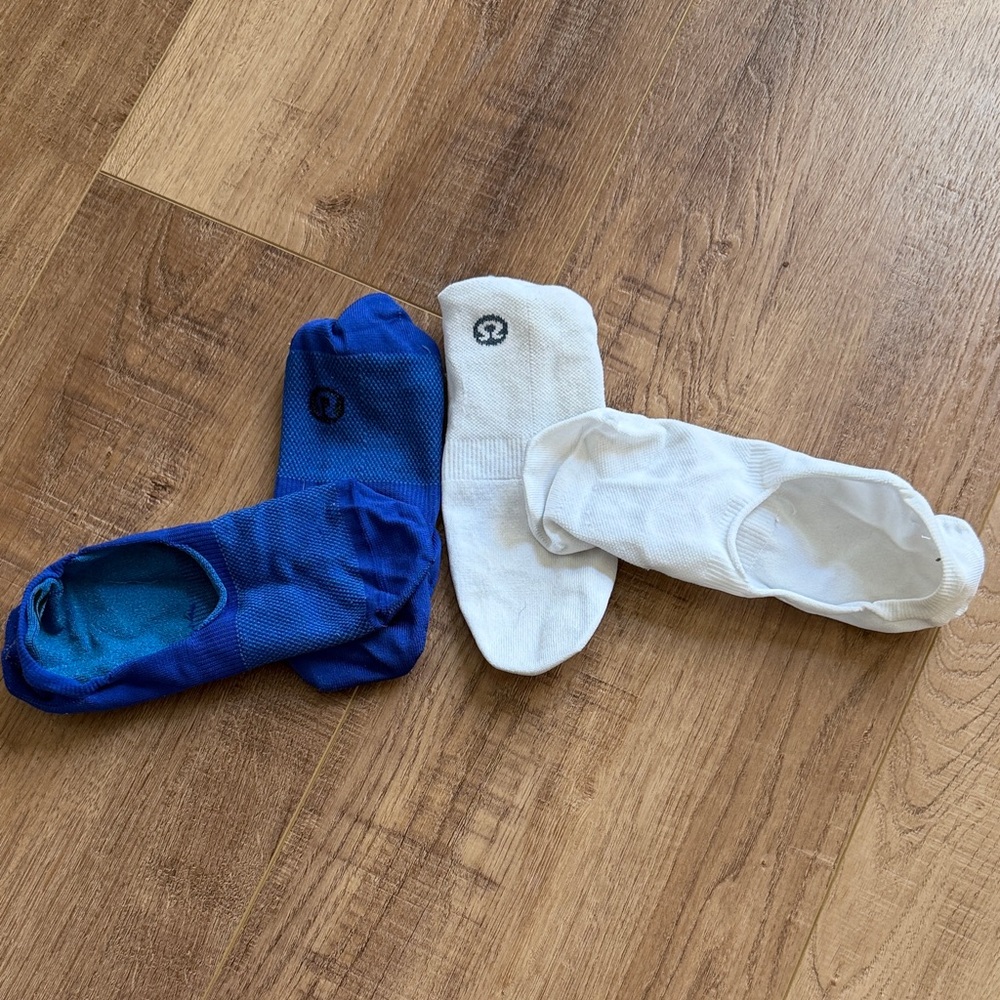 lululemon athletica Men's Athletic Socks - Blue and White